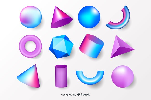 Collection of tridimensional geometric shapes