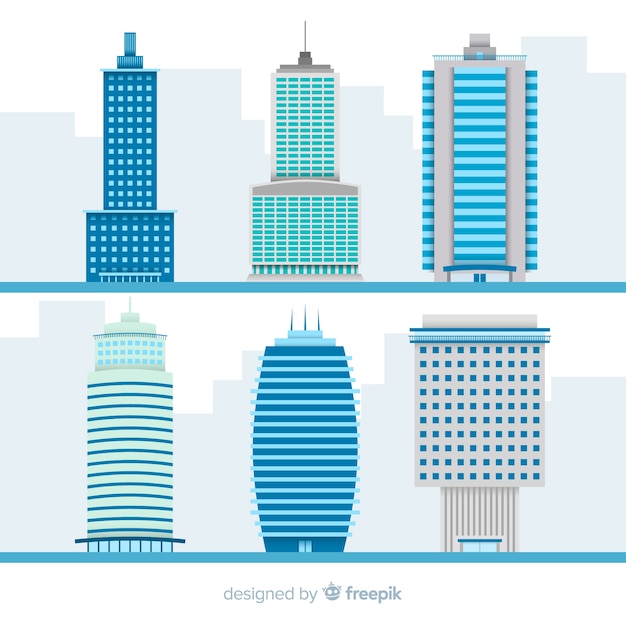 Free Vector collection of various office buildings