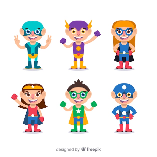 Collection of various superhero kids