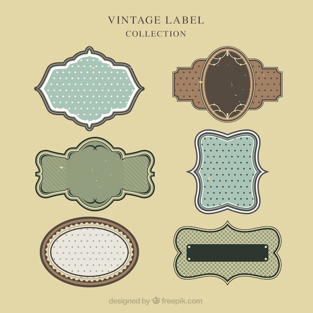 Free Vector collection of vintage labels