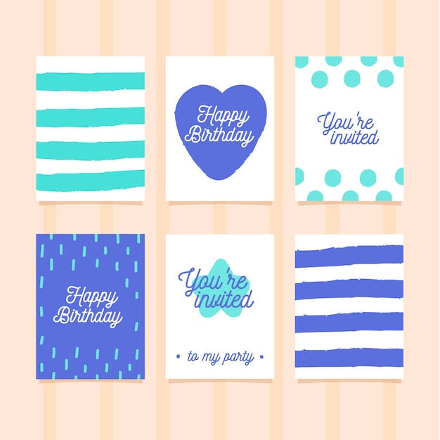 Collection of watercolor birthday cards