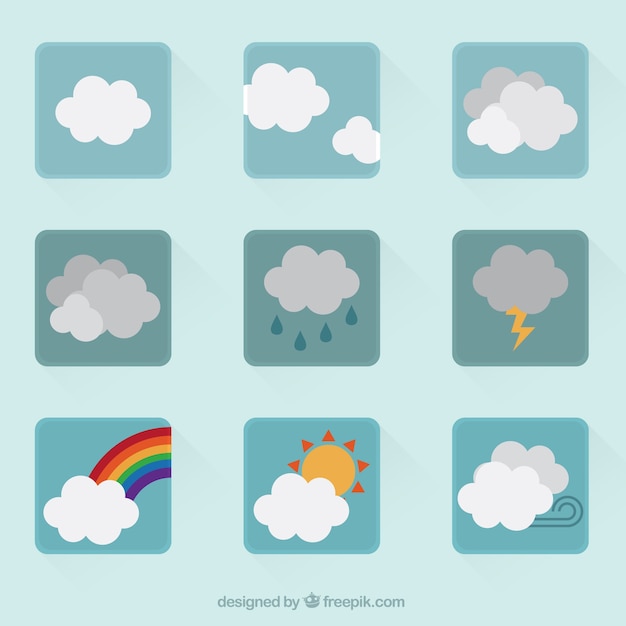 Free vector collection of weather icons