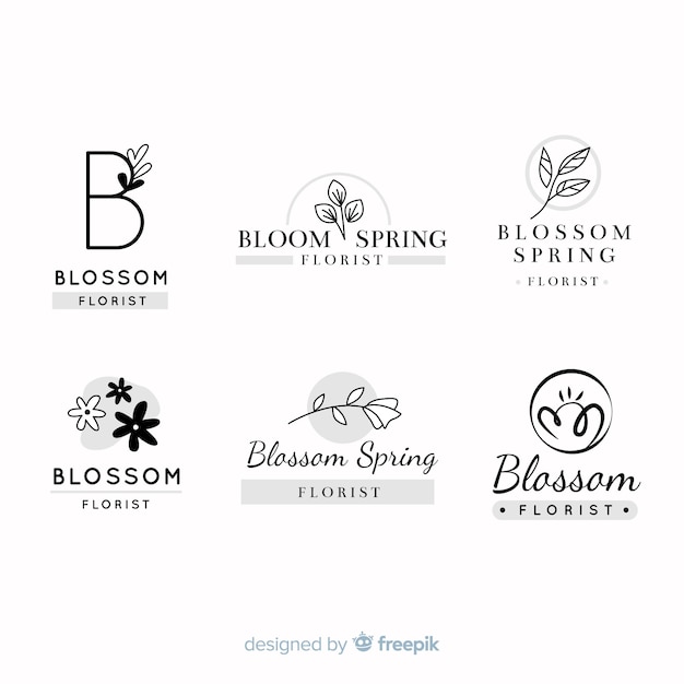 Collection of  wedding florist logos