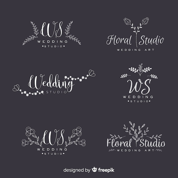 Collection of wedding florist logos