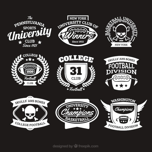 Free Vector college badges