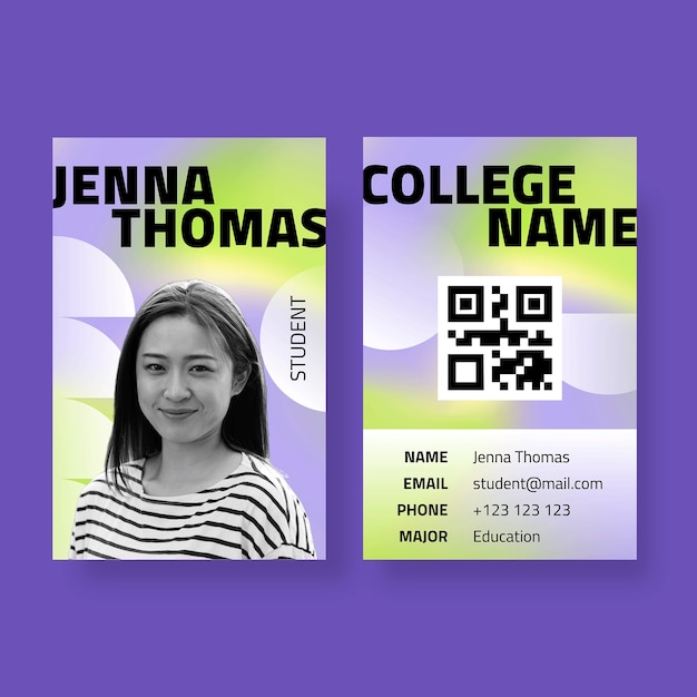 Free Vector college id card template design