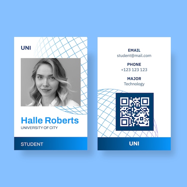 Free Vector college id card template design