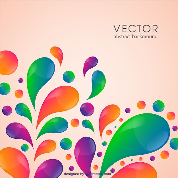 Free Vector coloful drops background