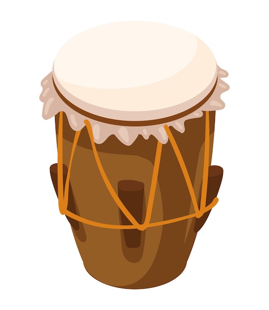 Free Vector colombian drum percussion isolated design