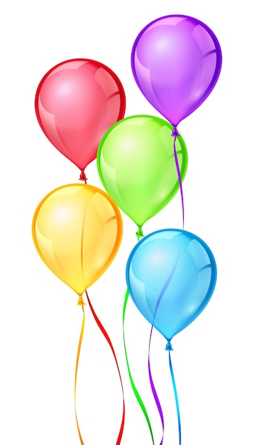 Free Vector color birthday party balloons