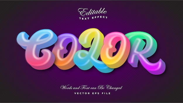 Free Vector color gradient 3d grafitti bold text effect