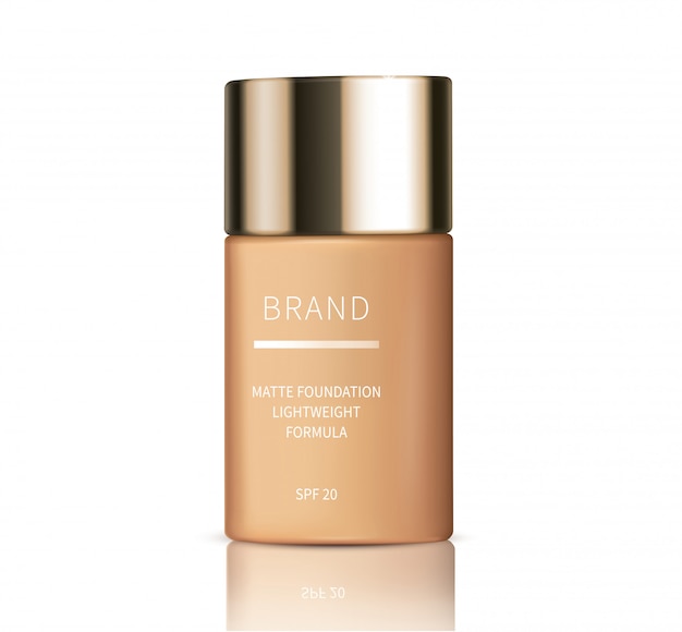 Free vector color stay foundation for radiant complexion