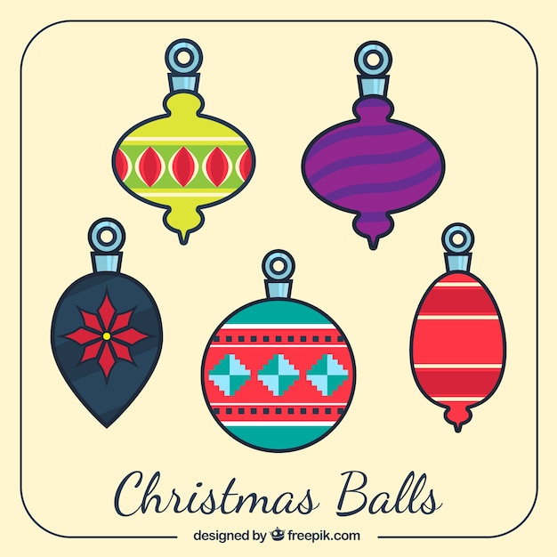 Colored christmas balls