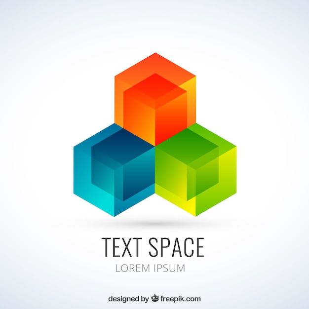 Free Vector colored geometric logo