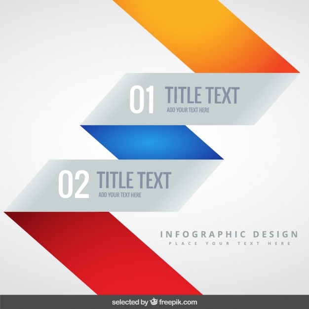 Free Vector colored infographic ribbon