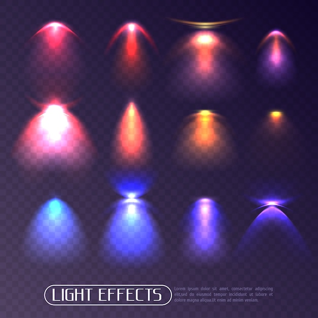 Colored Light Effects Transparent Set