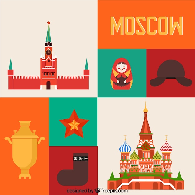 Colored Moscow elements