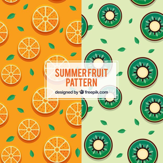 Colored patterns with summer fruits