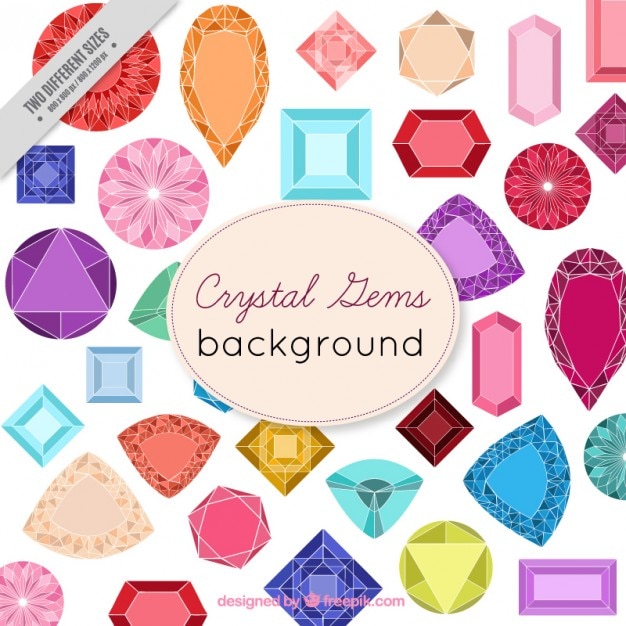 Free Vector colored precious stones background