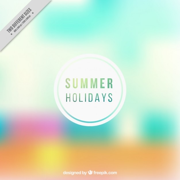 Free vector colored unfocused summer background