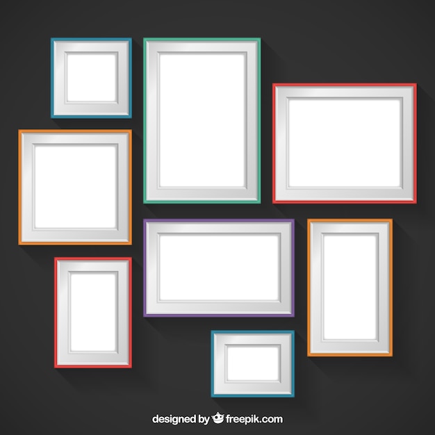 Colored wall frames