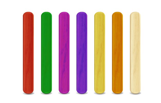 Colored wooden sticks for popsicle a popsticks