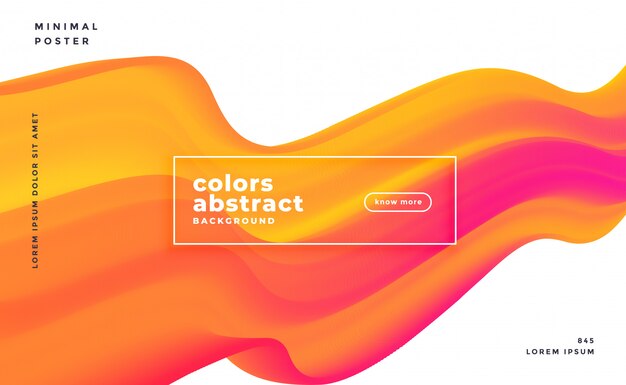 Colorful 3d flowing wave banner abstract