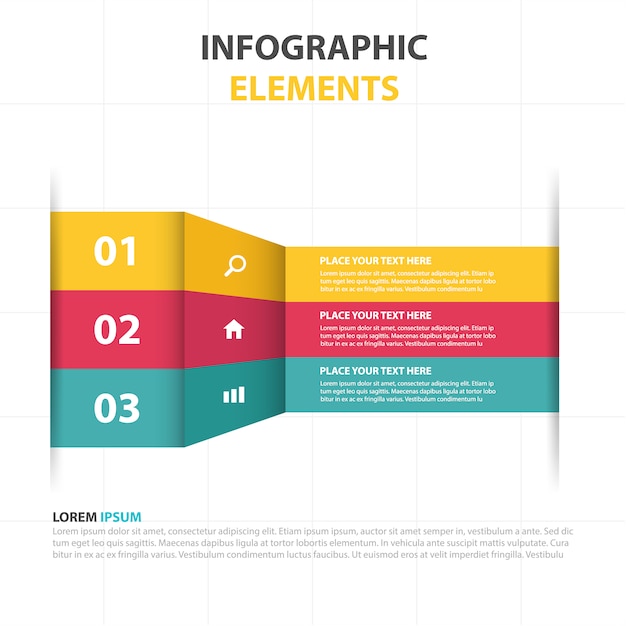 Colorful 3d infographic template