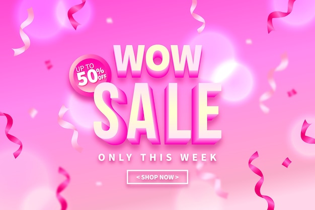 Colorful 3d sales background