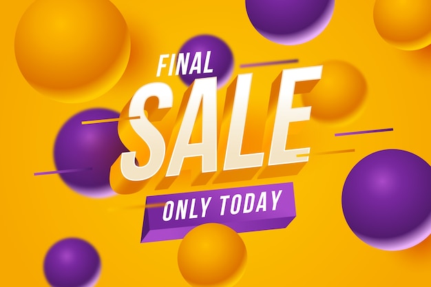 Colorful 3d sales background