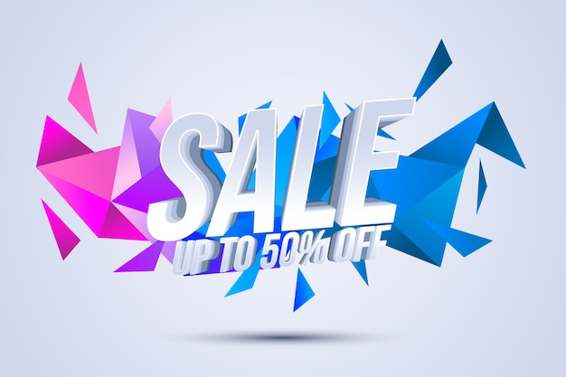 Colorful 3d sales background