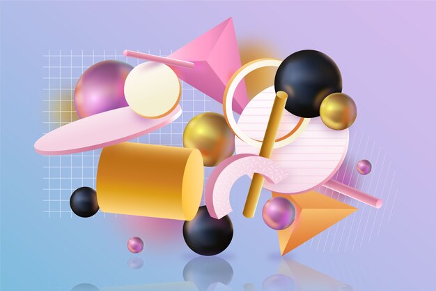 Colorful abstract 3d background