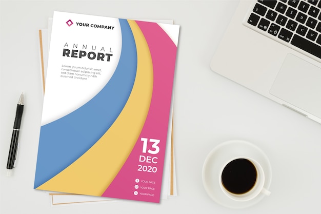 Free Vector colorful abstract annual report template