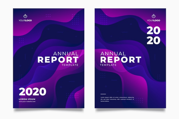 Colorful abstract annual report template