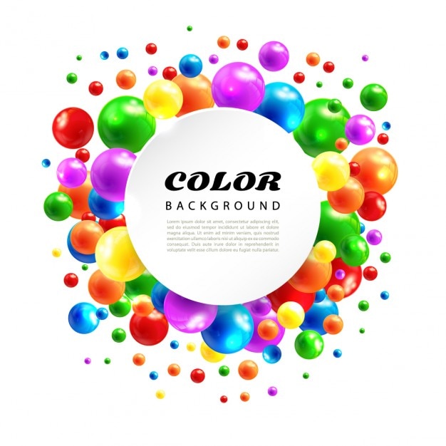 Free vector colorful abstract background of balls