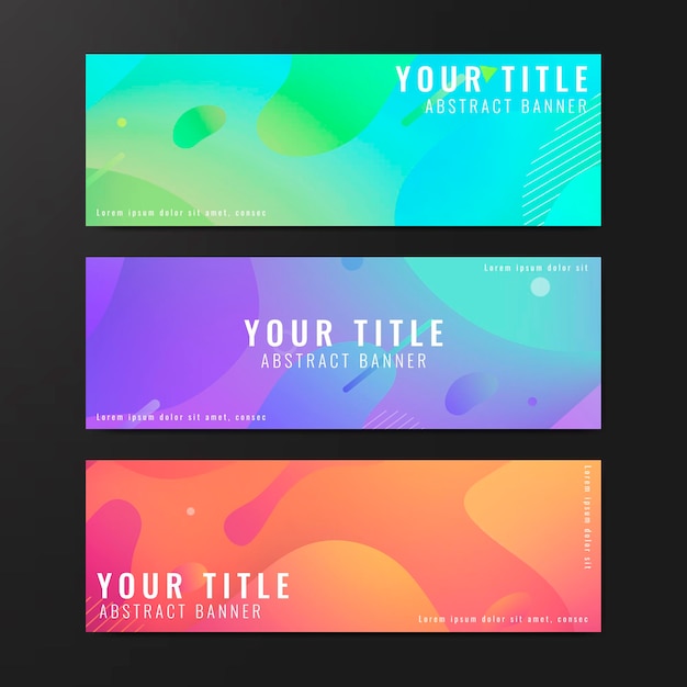 Colorful abstract banner collection