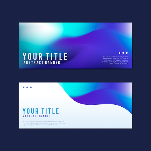 Colorful and abstract banner design templates