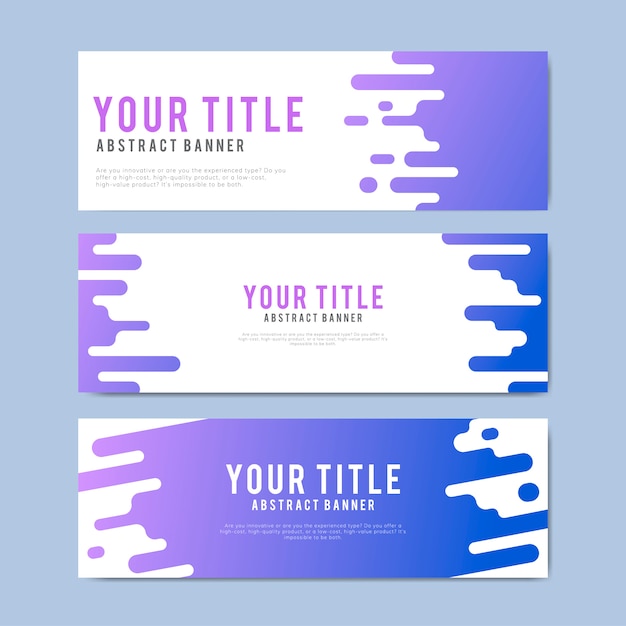 Free Vector colorful and abstract banner design templates