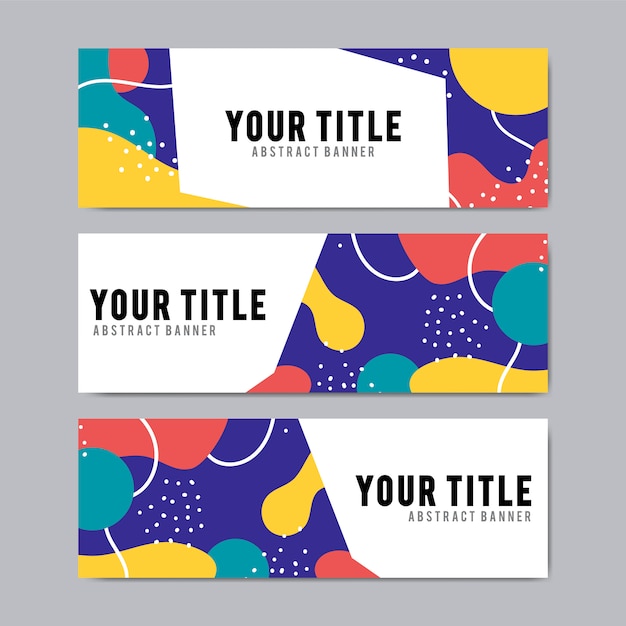 Free Vector colorful and abstract banner design templates