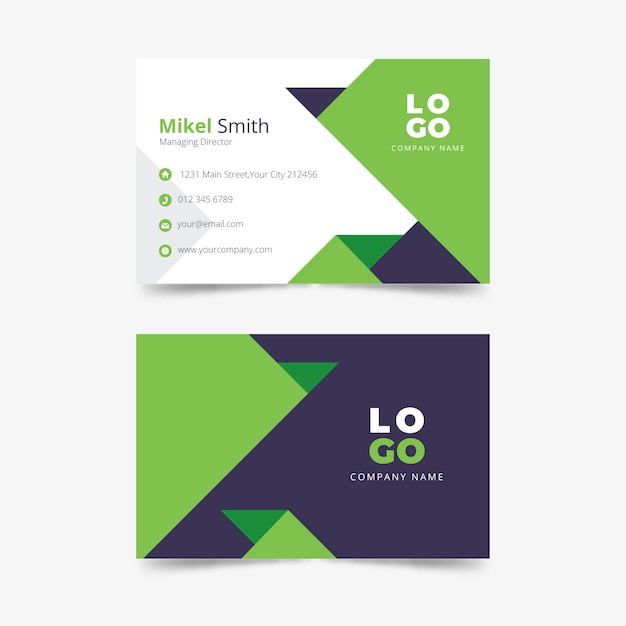 Colorful abstract business card template