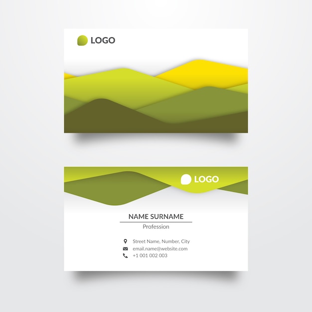 Free vector colorful abstract business card template