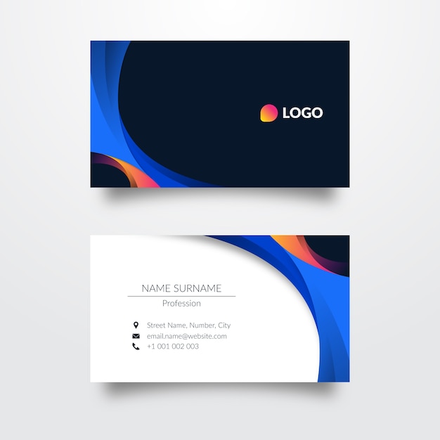 Colorful abstract business card template