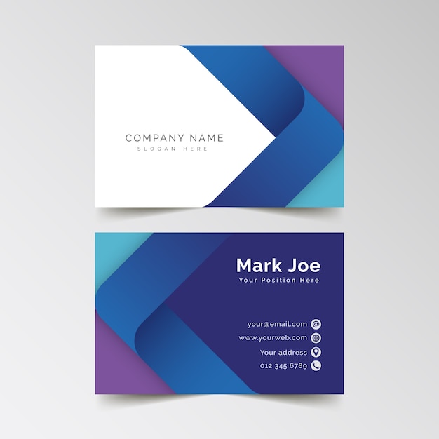 Colorful abstract business card template