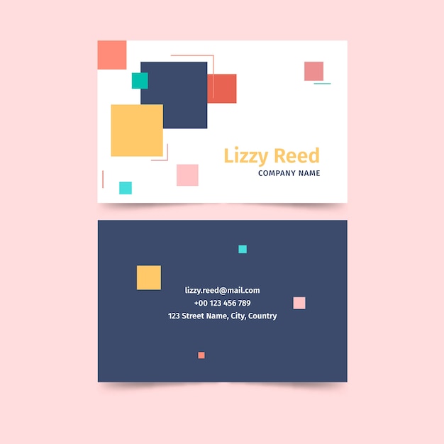 Colorful abstract business card template