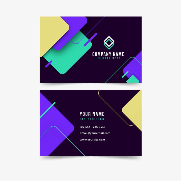 Colorful abstract business card template