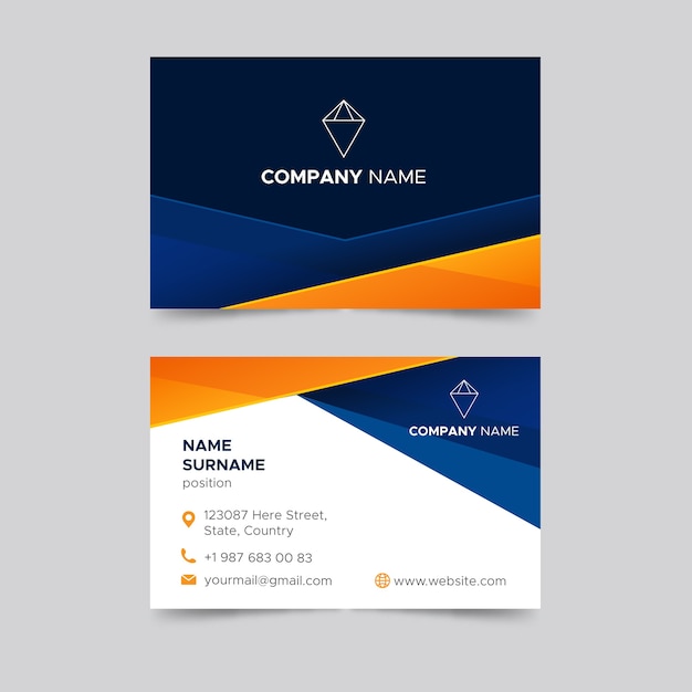 Colorful abstract business card template