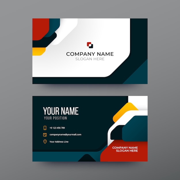 Colorful abstract business card template