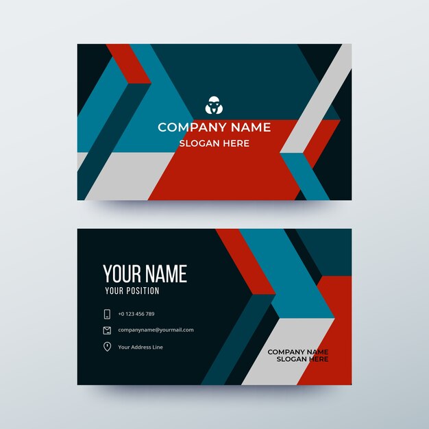 Colorful abstract business card template