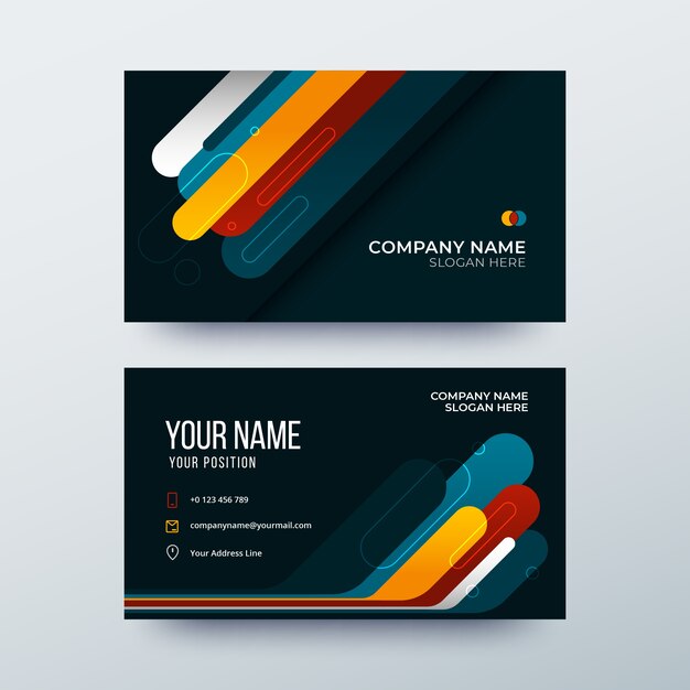 Colorful abstract business card template