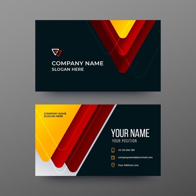 Colorful abstract business card template